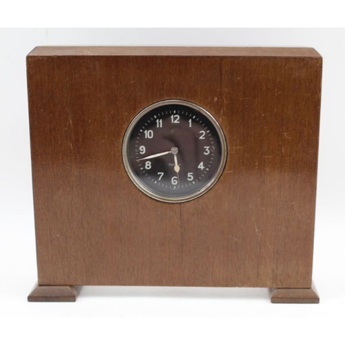 84 - An original Jaeger 1920/30's car clock, removed from a racing Cadillac mounted in plain mahogany cas... 