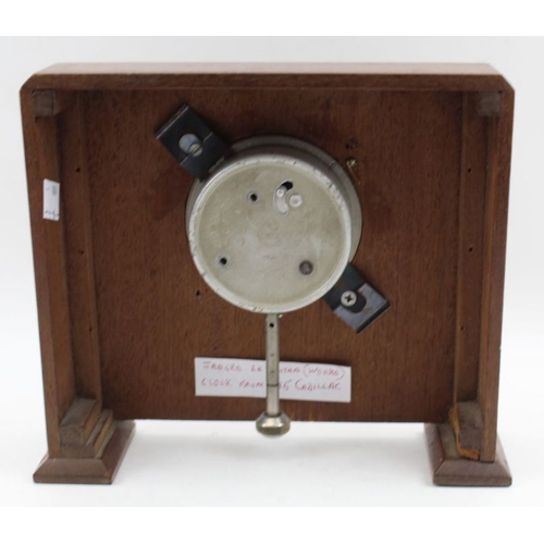 84 - An original Jaeger 1920/30's car clock, removed from a racing Cadillac mounted in plain mahogany cas... 