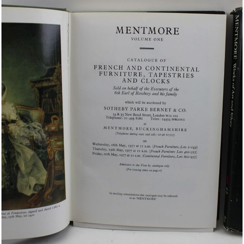 90 - Mentmore, two volumes of the 1977 Sotheby's on site auction, includes the furniture, clocks, silver ... 