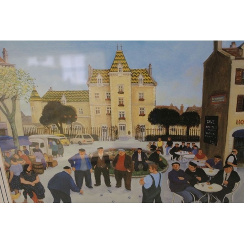 118 - Margaret Loxton - Four limited edition framed prints, Market Day, The Town Square, Pavement cafe plu... 