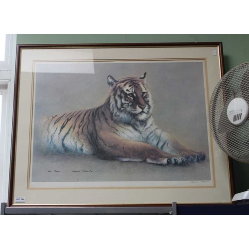 245 - After Spencer Roberts signed limited edition print of a red tiger.