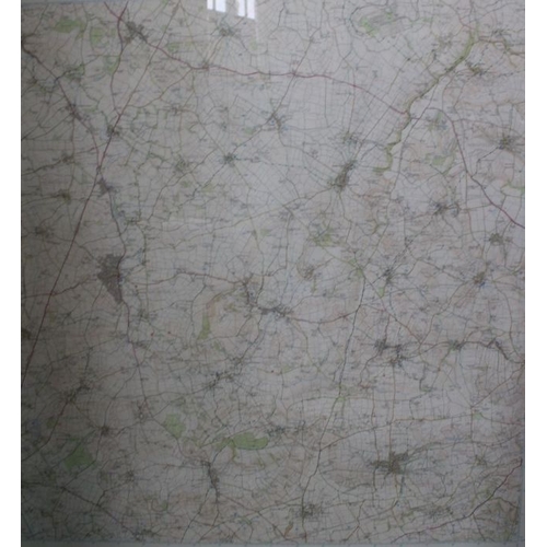 248 - Two very large framed & glazed ordnance survey maps relating to the village of Brailes, 104cm x 93cm... 