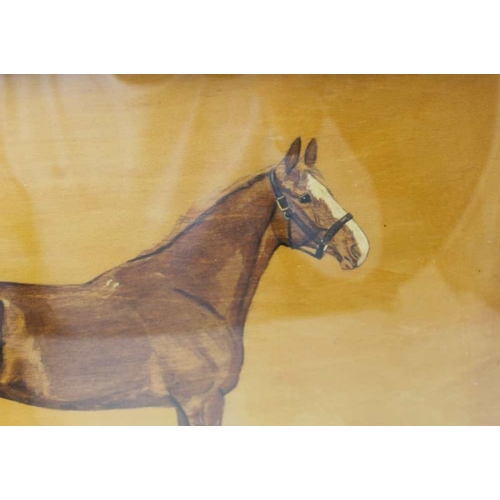 103 - Joan Gulliford, study of a chestnut hunter mare, oil on panel, signed and dated 1936, Messrs Fores L... 