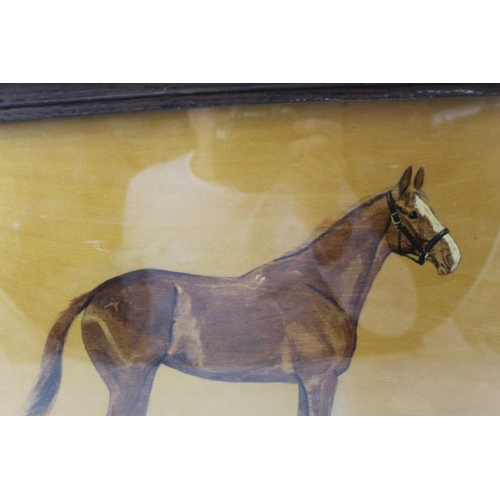 103 - Joan Gulliford, study of a chestnut hunter mare, oil on panel, signed and dated 1936, Messrs Fores L... 