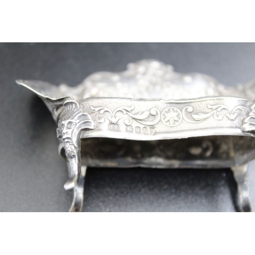 11 - A miniature silver settee, London 1899, together with a pair of 19th century Dutch silver miniature ... 