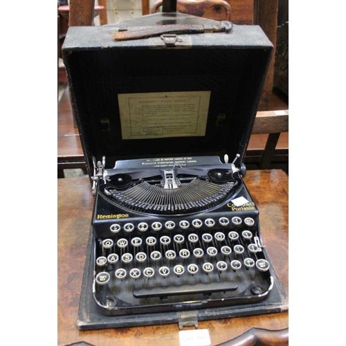 181 - A cased Remington portable typewriter