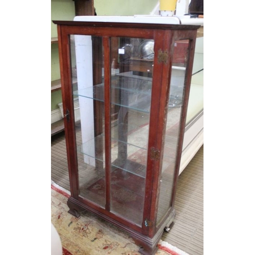 227 - A mahogany framed & glazed  display cabinet