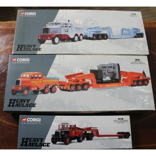 255 - Three boxed Diecast Corgi Classics to include Siddle Cook Scammell Constructor & 24-wheel girder tra... 