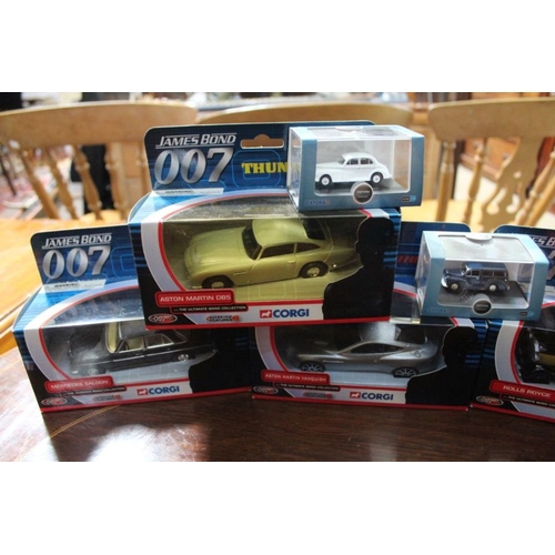 256 - A selection of boxed collectors vehicles to include James Bond