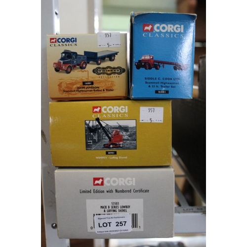 257 - Four boxed Corgi diecast, to include a 40th Anniversary Limited Edition Siddel C Cook Ltd Scammell H... 