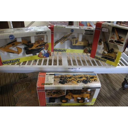 261 - Four boxed Diecast Joal Compact vehicles to include, a CAT IT18F, a CAT 375, an Atlas Copco ROC F7 &... 