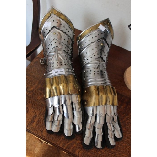 297 - A pair of gauntlets