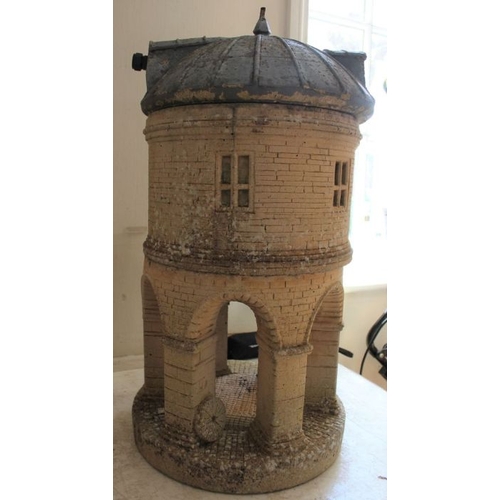 304 - A three piece garden windmill in cast limestone and hand carved. Based on the Chesterton windmill. T... 