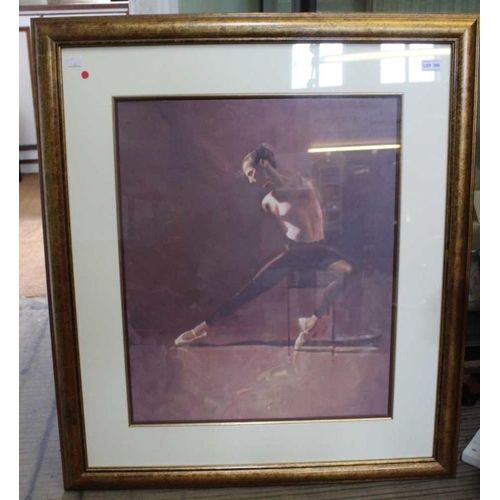 306 - Charles Willmott - An original of rehearsing ballerina, 61cm x 51cm, signed in gallery mounts and fr... 