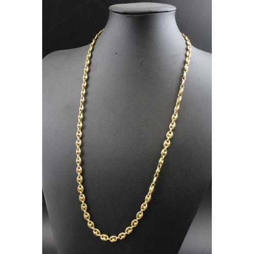 37 - An 18ct gold neck chain, 64cm long (including clasps), 27g