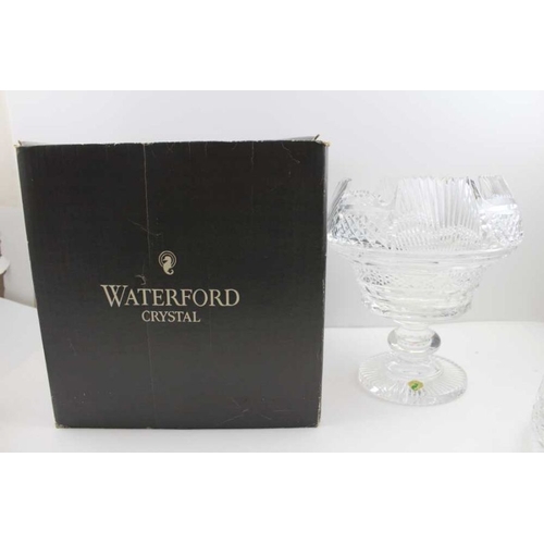 67 - Waterford cut lead crystal bowl on stand in original box & Waterford fruit bowl