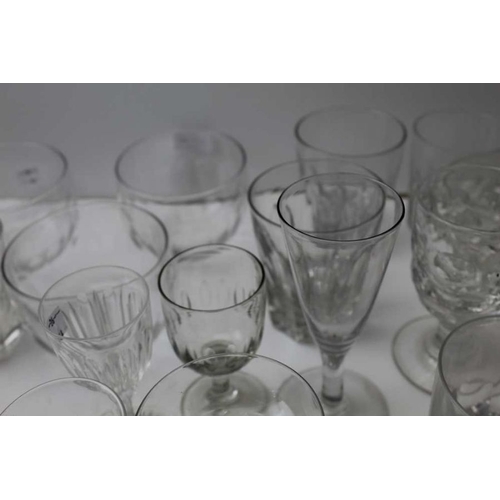 69 - A selection of 19th century glass, includes finger bowls, tumblers, and stemmed glasses