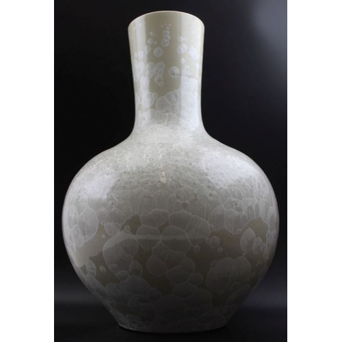 74 - A Chinese Ge-type ware ceramic vase, celadon glaze with an ice crackle appearance, 38cm high