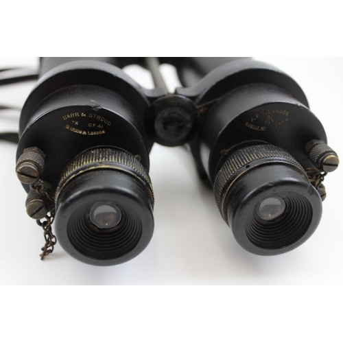 88 - Barn & Stroud CF41 Admiralty binoculars, complete with leather case