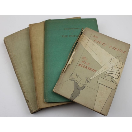 89 - Four volumes relating to poets and poetry incl. James Stephens signed 1st edition 'The Outcast' 1929... 