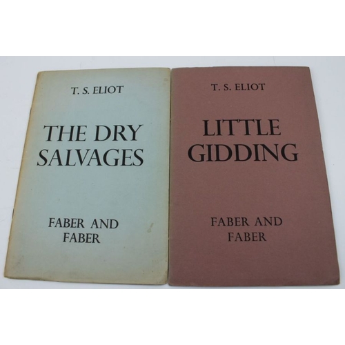 90 - T S Eliot, Three Volumes of poetry incl First Editions by Faber & Faber.