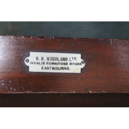 149 - A first quarter 20th century fully adjustable double ratchet gout stool, by R.H. Woodland Ltd, Eastb... 