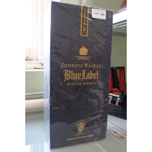 185 - A boxed 1 litre bottle of Johnnie Walker Blue Label, 43%