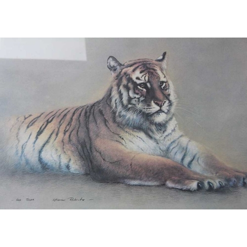 196 - After Spencer Roberts signed limited edition print of a red tiger.