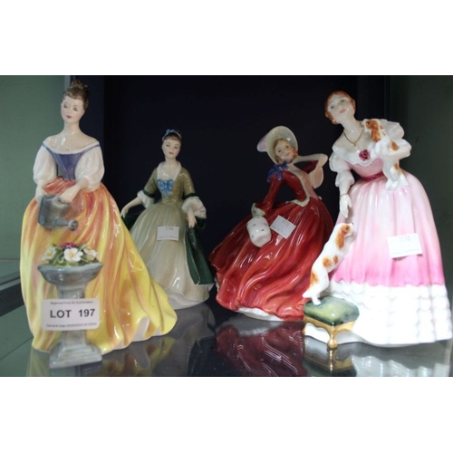 197 - Four various Royal Doulton Ladies