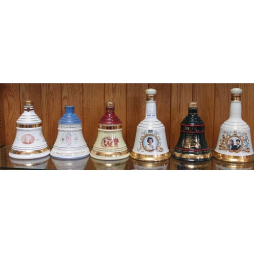 227 - Bell's Wade decanters, sealed, (6)