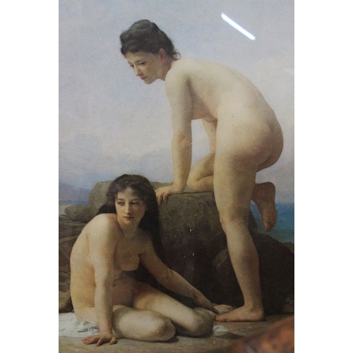 23 - A print of two bathing beauties in a gilt frame