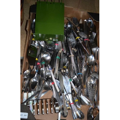 287 - A selection of stainless steel cutlery - some designer !