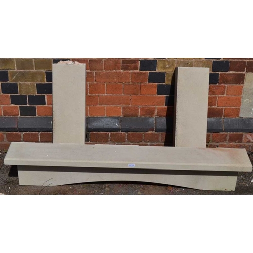 302 - A reconstituted stone fire surround.