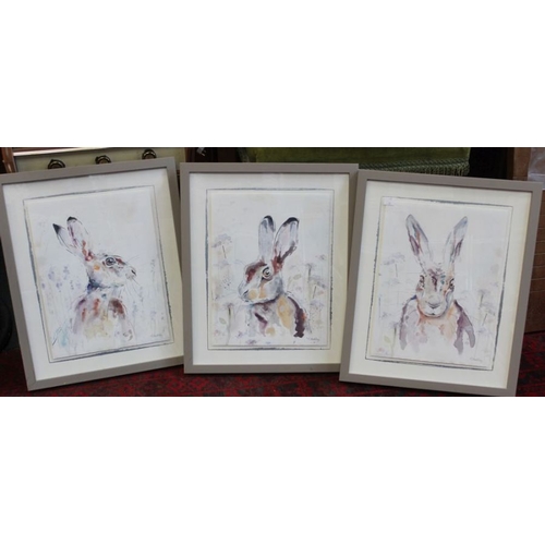 42 - C Oakley - Three original hare studies