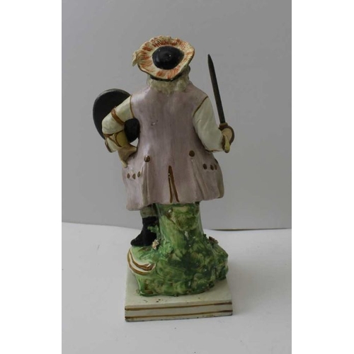 137 - A 19th century Staffordshire pottery figure of James Quinn as Falstaff, possibly by Wood and Cauldwe... 