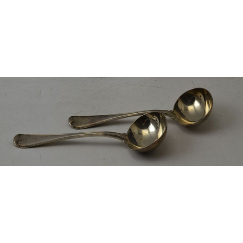 15 - Elizabeth Eaton, A pair of Victorian silver sauce ladles, London 1854, monogramed 