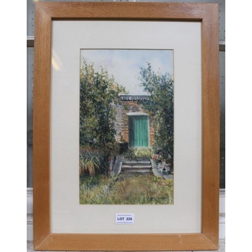 226 - Judith A Trevorrow a pastel study of 'garden door at Ennis' 32 x 19cm signed