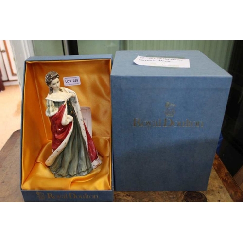 328 - The set of four Royal Doulton 'Queens of the Realm' Limited Edition figurines, boxed with certificat... 