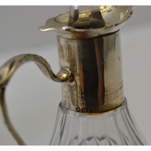 74 - A George III silver mounted condiment oil jug, together with a pepperette, both London 1793