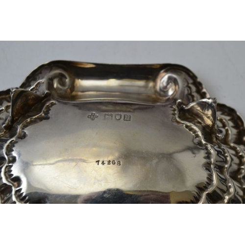 84 - Horace Woodward & Co. A silver shell form butter dish, London 1903, together with a hallmarked silve... 