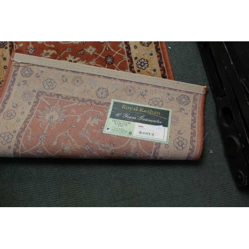 104 - A Royal Keshan woven woollen Agra floor runner, 68cm x 274cm