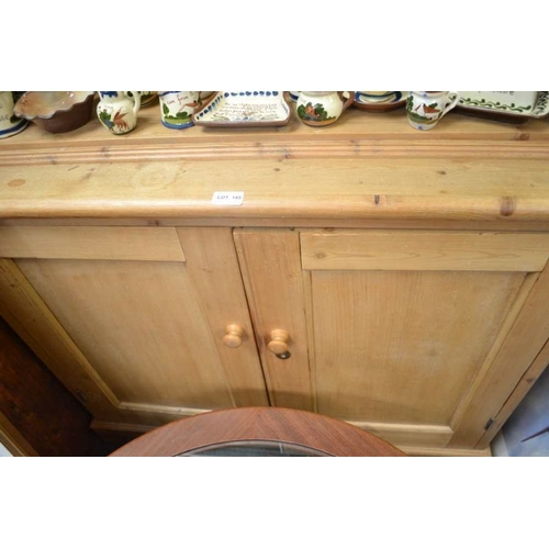 145 - A 20th century pine two part dresser of traditional form