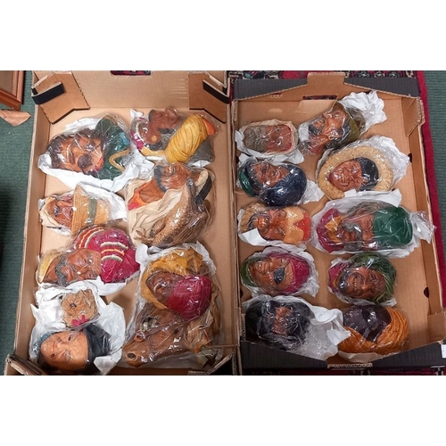 15 - Two boxes of 'Bossons' heads