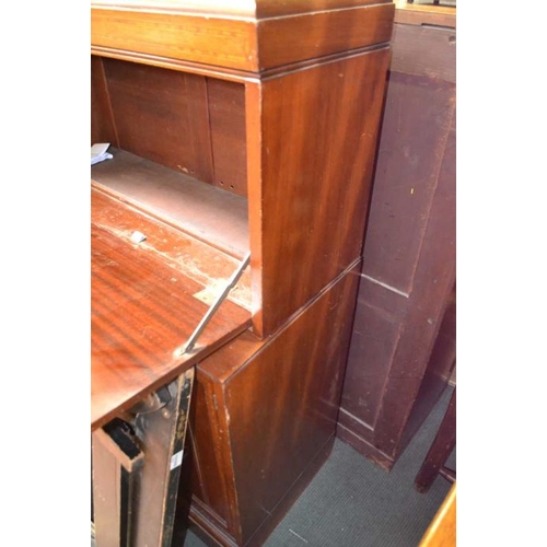 168 - A mahogany Edwardian inlaid & crossbanded cupboard