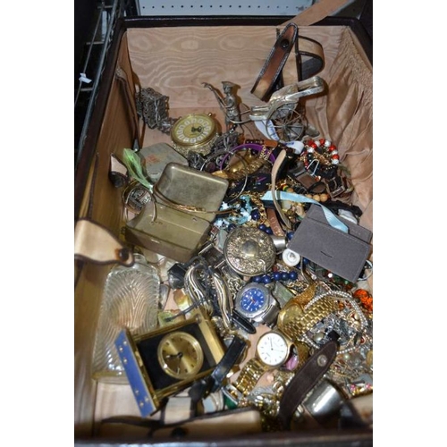 17 - A suitcase containing a selection of costume jewellery, various