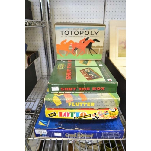 20 - A selection of board games, various to include Totopoly