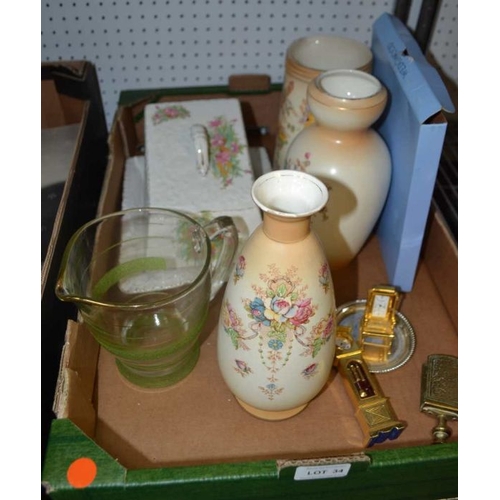 34 - A selection of useful & decorative domestic wares in a variety of medium