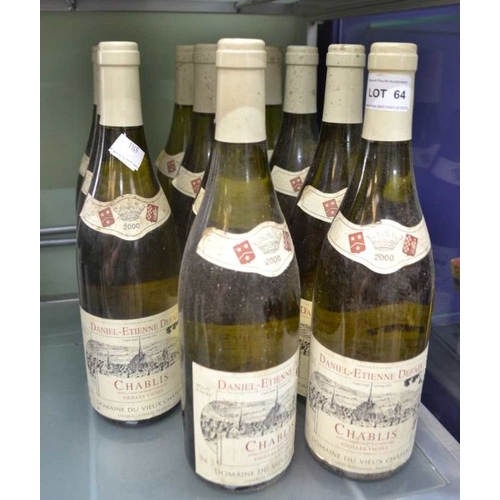 64 - Eleven bottles of Millennium Vintage Chablis, by Daniel-Etienne Defaix