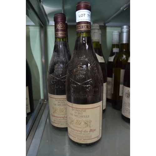 71 - Three bottles of Domaine Font de Michelle ChateauNeuf du Pape 1999