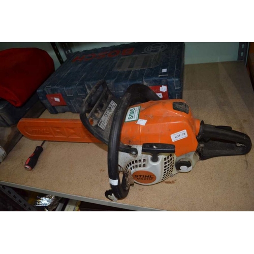 78 - A Stihl MS211C chainsaw (SOLD AS SEEN)